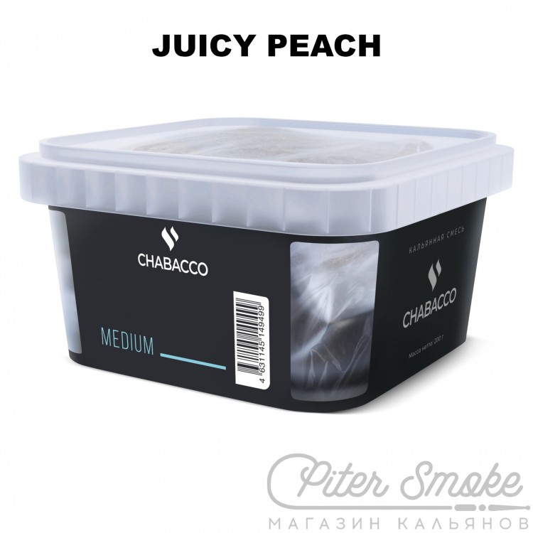 Бестабачная смесь Chabacco Medium - Juicy Peach (Сочный Персик) 200 гр